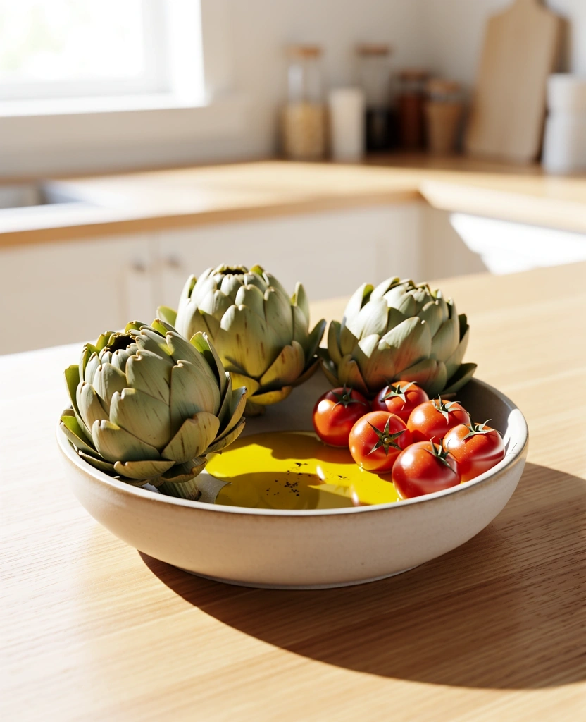 Ingredientes mediterráneos frescos